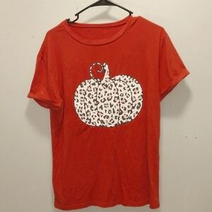 Orange Pumpkin Graphic Women's T-Shirt
